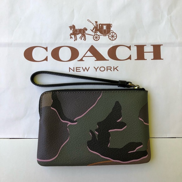 🎀🎀Coach Corner Zip Wallet Camo Print F32074 - Picture 3 of 6